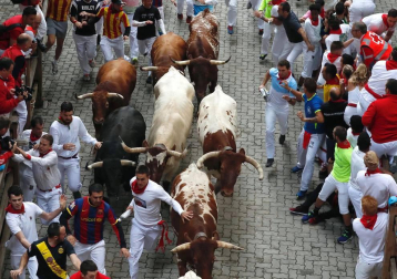 Imágenes del quinto encierro de San Fermín