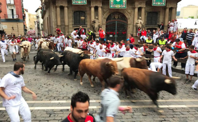 Imágenes del séptimo encierro de San Fermín 2017