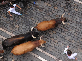 Imágenes del séptimo encierro de San Fermín 2017