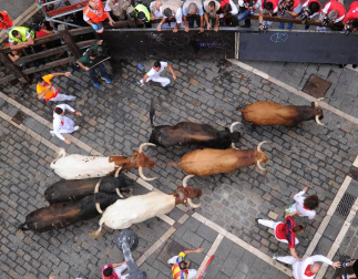 Imágenes del séptimo encierro de San Fermín 2017