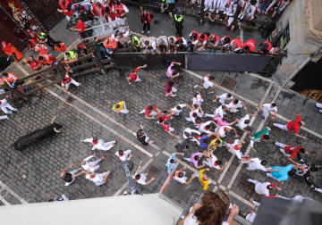 Imágenes del séptimo encierro de San Fermín 2017