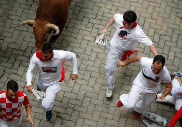Imágenes del séptimo encierro de San Fermín 2017