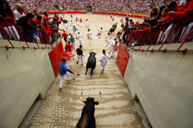 Imágenes del séptimo encierro de San Fermín 2017