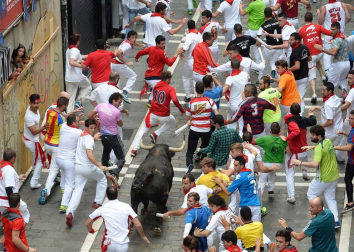 Imágenes del séptimo encierro de San Fermín 2017