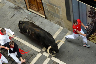Imágenes del séptimo encierro de San Fermín 2017