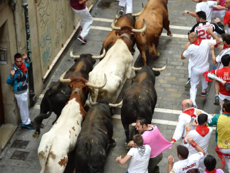 Imágenes del séptimo encierro de San Fermín 2017