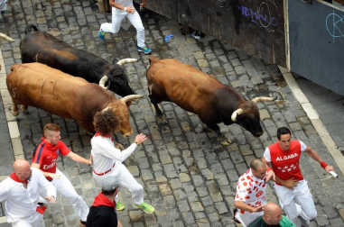Imágenes del séptimo encierro de San Fermín 2017