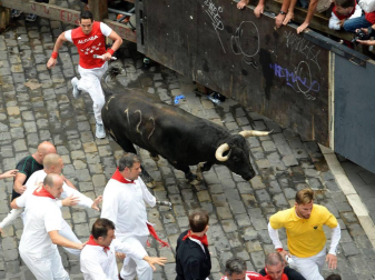 Imágenes del séptimo encierro de San Fermín 2017