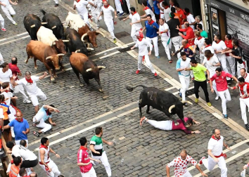 Imágenes del séptimo encierro de San Fermín 2017