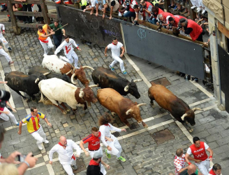 Imágenes del séptimo encierro de San Fermín 2017