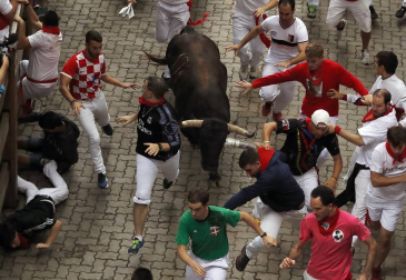 Imágenes del séptimo encierro de San Fermín 2017