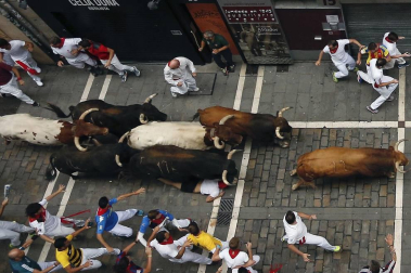 Imágenes del séptimo encierro de San Fermín 2017