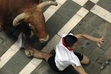 Imágenes del séptimo encierro de San Fermín 2017