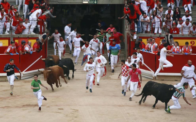 Imágenes del séptimo encierro de San Fermín 2017