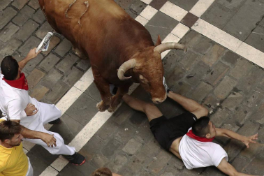 Imágenes del séptimo encierro de San Fermín 2017