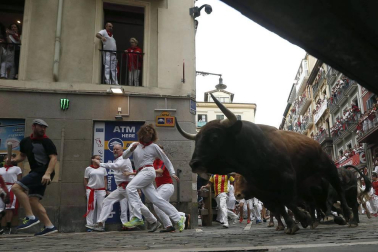 Imágenes del séptimo encierro de San Fermín 2017