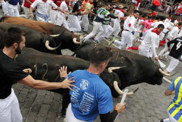 Imágenes del séptimo encierro de San Fermín 2017