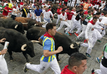 Imágenes del séptimo encierro de San Fermín 2017