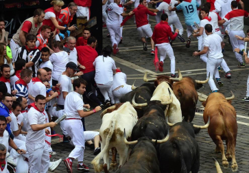Imágenes del séptimo encierro de San Fermín 2017