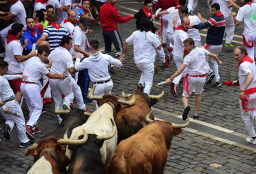 Imágenes del séptimo encierro de San Fermín 2017