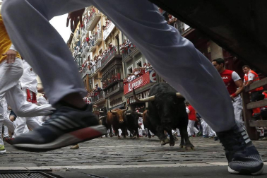 Imágenes del séptimo encierro de San Fermín 2017