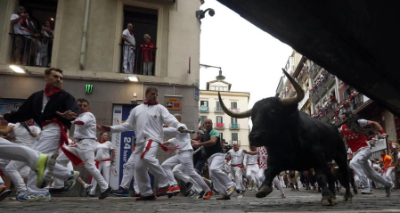 Imágenes del séptimo encierro de San Fermín 2017
