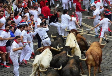 Imágenes del séptimo encierro de San Fermín 2017