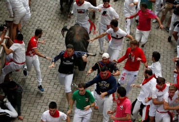 Imágenes del séptimo encierro de San Fermín 2017