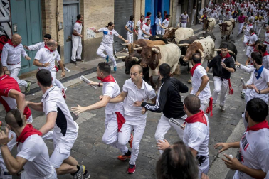 Imágenes del séptimo encierro de San Fermín 2017