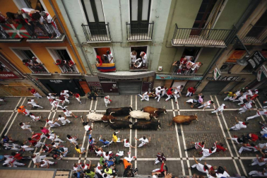 Imágenes del séptimo encierro de San Fermín 2017