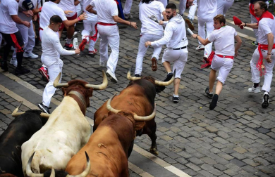 Imágenes del séptimo encierro de San Fermín 2017