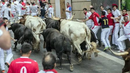 Imágenes del séptimo encierro de San Fermín 2017