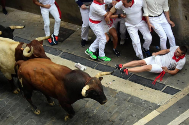 Imágenes del séptimo encierro de San Fermín 2017