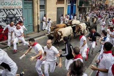 Imágenes del séptimo encierro de San Fermín 2017