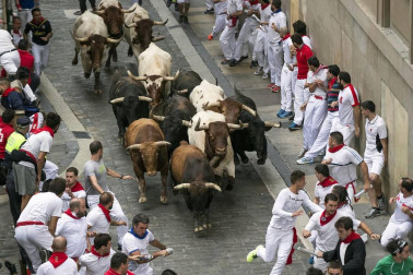 Imágenes del séptimo encierro de San Fermín 2017