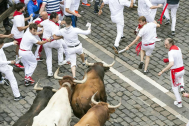 Imágenes del séptimo encierro de San Fermín 2017