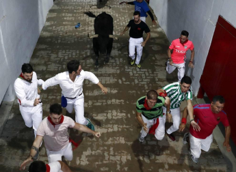 Imágenes del séptimo encierro de San Fermín 2017