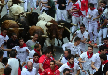 Imágenes del séptimo encierro de San Fermín 2017