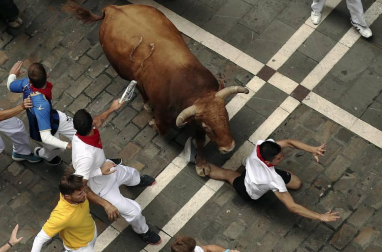 Imágenes del séptimo encierro de San Fermín 2017