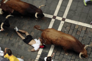 Imágenes del séptimo encierro de San Fermín 2017