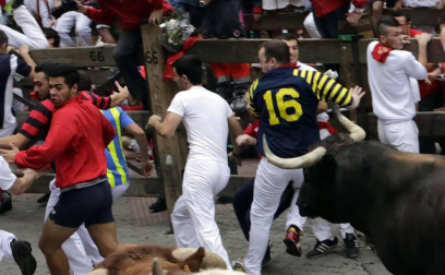Imágenes del séptimo encierro de San Fermín 2017