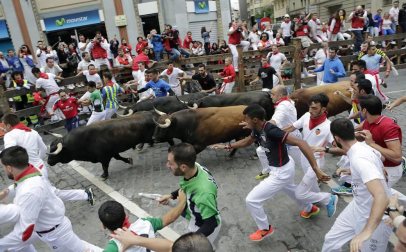 Imágenes del séptimo encierro de San Fermín 2017
