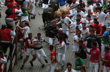 Imágenes del séptimo encierro de San Fermín 2017