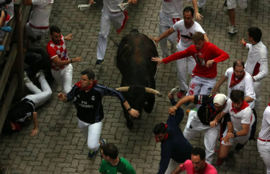 Imágenes del séptimo encierro de San Fermín 2017