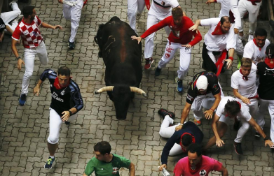 Imágenes del séptimo encierro de San Fermín 2017