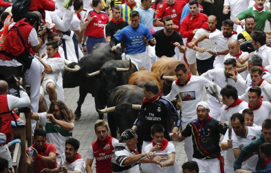 Imágenes del séptimo encierro de San Fermín 2017