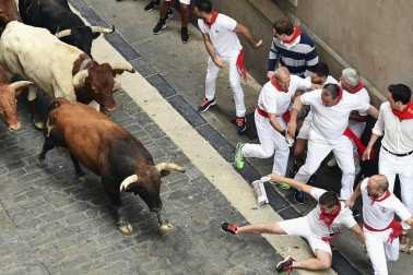 Imágenes del séptimo encierro de San Fermín 2017