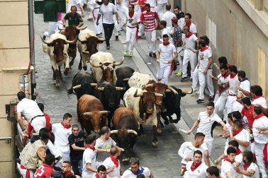 Imágenes del séptimo encierro de San Fermín 2017
