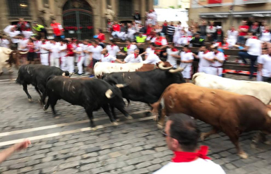 Imágenes del séptimo encierro de San Fermín 2017