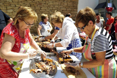 Fiesta de la trashumancia en el Día de la Vaca Brava en Larraga